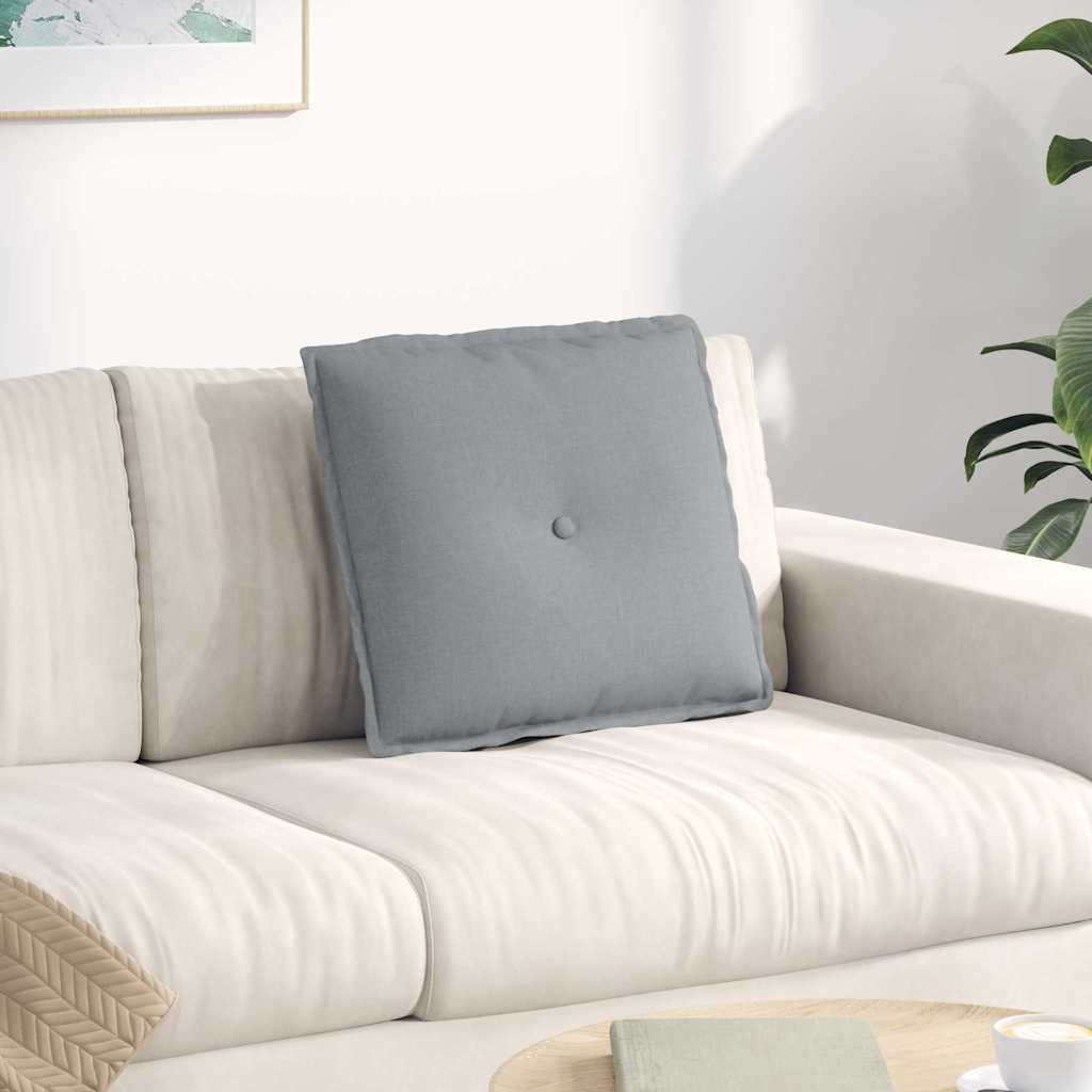 vidaXL Rückenkissen Hellgrau 50 x 19 x 45 cm Stoff