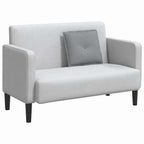 vidaXL Rückenkissen Hellgrau 50 x 19 x 45 cm Stoff