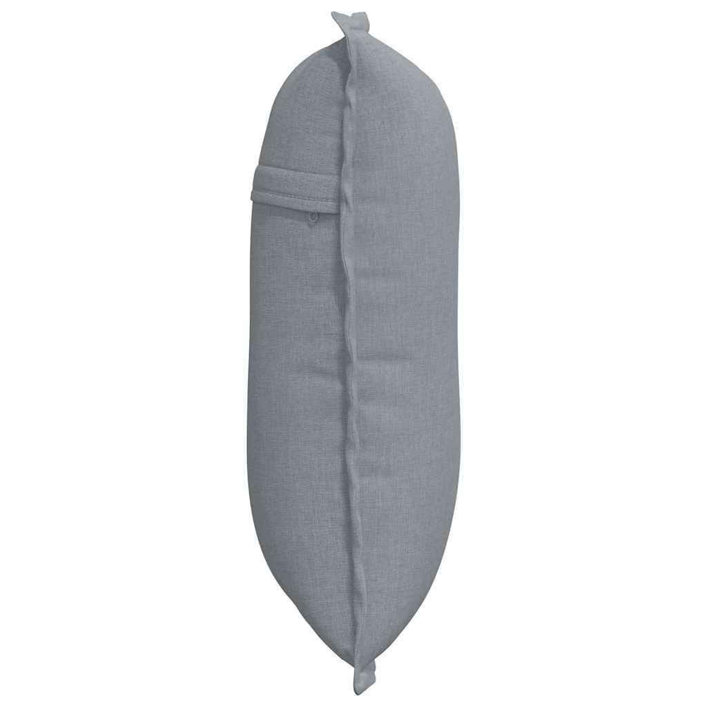 vidaXL Rückenkissen Hellgrau 50 x 19 x 45 cm Stoff