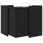 vidaXL Katzenstreu Box Umzäunung Schwarz Eichen-Optik 53 x 53 x 51 cm