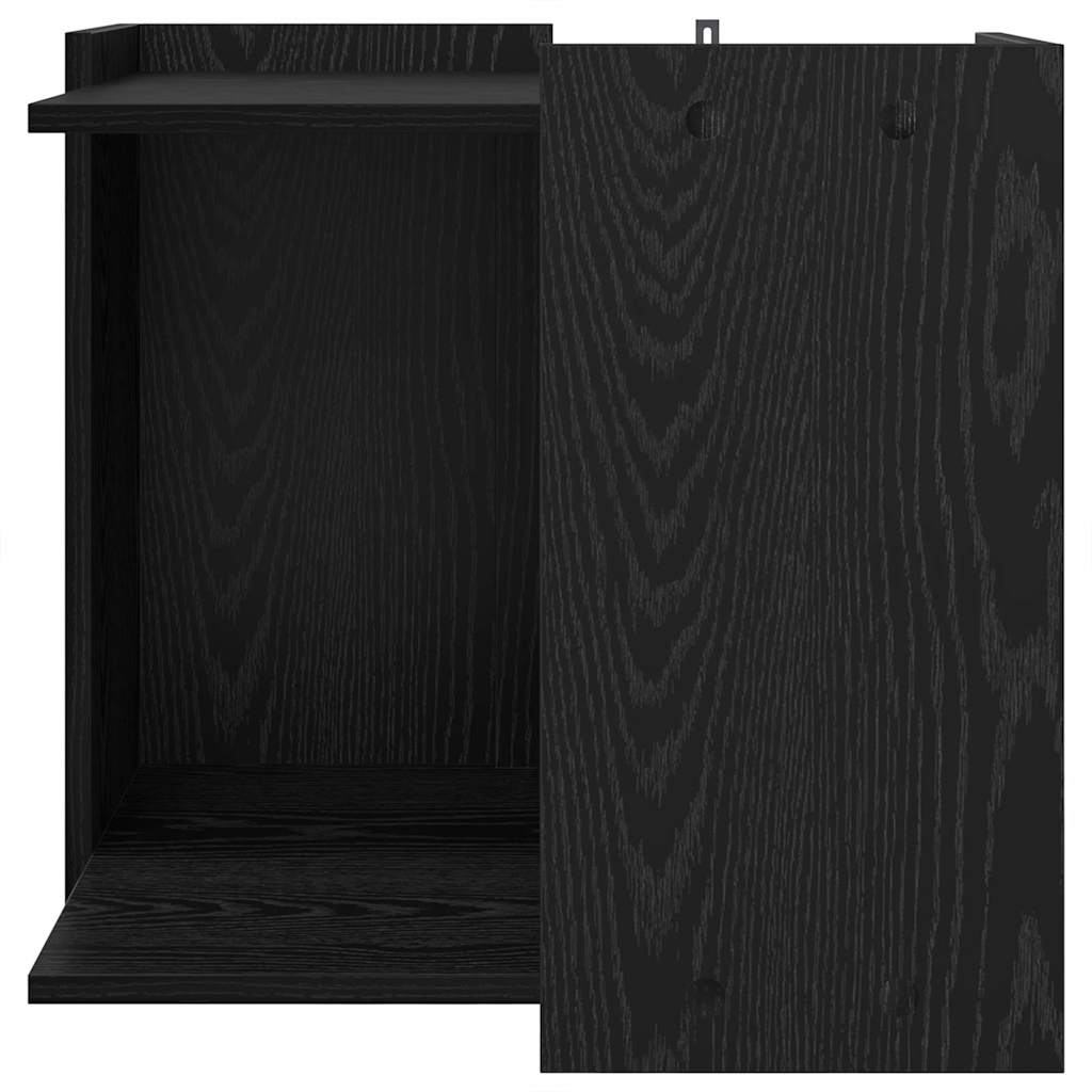 vidaXL Katzenstreu Box Umzäunung Schwarz Eichen-Optik 53 x 53 x 51 cm