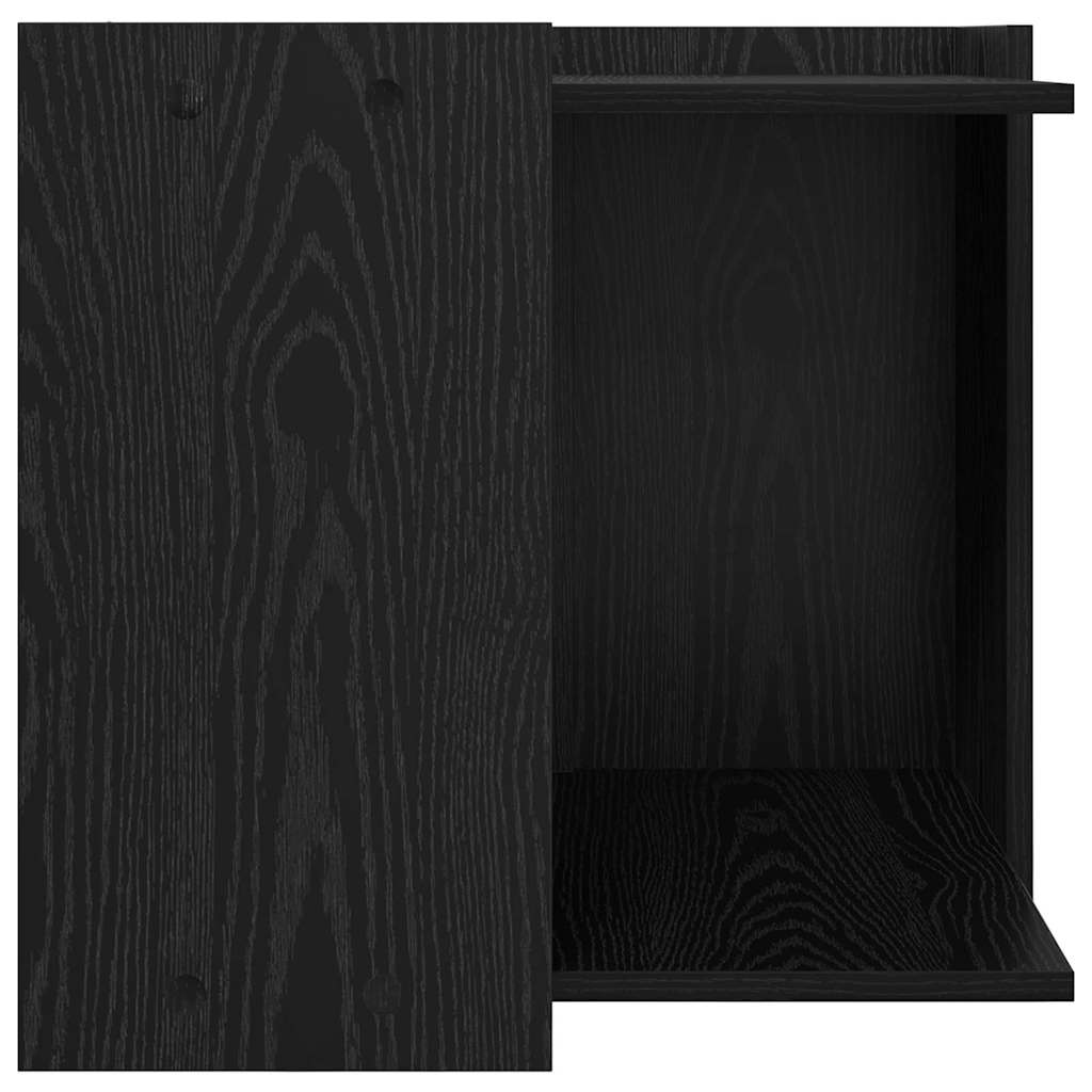 vidaXL Katzenstreu Box Umzäunung Schwarz Eichen-Optik 53 x 53 x 51 cm
