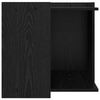 vidaXL Katzenstreu Box Umzäunung Schwarz Eichen-Optik 53 x 53 x 51 cm