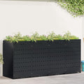 vidaXL Wagenmüllbehälter für 4 Behälter Schwarz 272 x 77,5 x 121,5 cm
