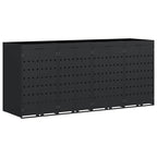 vidaXL Wagenmüllbehälter für 4 Behälter Schwarz 272 x 77,5 x 121,5 cm