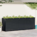 vidaXL Wagenmüllbehälter für 5 Behälter Schwarz 340 x 77,5 x 121,5 cm