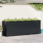 vidaXL Wagenmüllbehälter für 5 Behälter Schwarz 340 x 77,5 x 121,5 cm