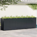 vidaXL Wagenmüllbehälter für 6 Behälter Schwarz 408 x 77,5 x 121,5 cm