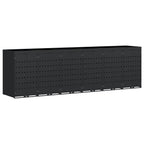 vidaXL Wagenmüllbehälter für 6 Behälter Schwarz 408 x 77,5 x 121,5 cm