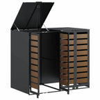 vidaXL Wagenmüllbehälter für 2 Behälter 136 x 77,5 x 115,5 cm Stahl