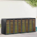 vidaXL Wagenmüllbehälter für 4 Behälter 272 x 77,5 x 115,5 cm Stahl
