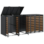 vidaXL Wagenmüllbehälter für 4 Behälter 272 x 77,5 x 115,5 cm Stahl