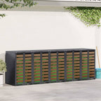 vidaXL Wagenmüllbehälter für 5 Behälter 340 x 77,5 x 115,5 cm Stahl