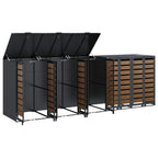 vidaXL Wagenmüllbehälter für 5 Behälter 340 x 77,5 x 115,5 cm Stahl