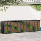 vidaXL Wagenmüllbehälter für 6 Behälter 408 x 77,5 x 115,5 cm Stahl
