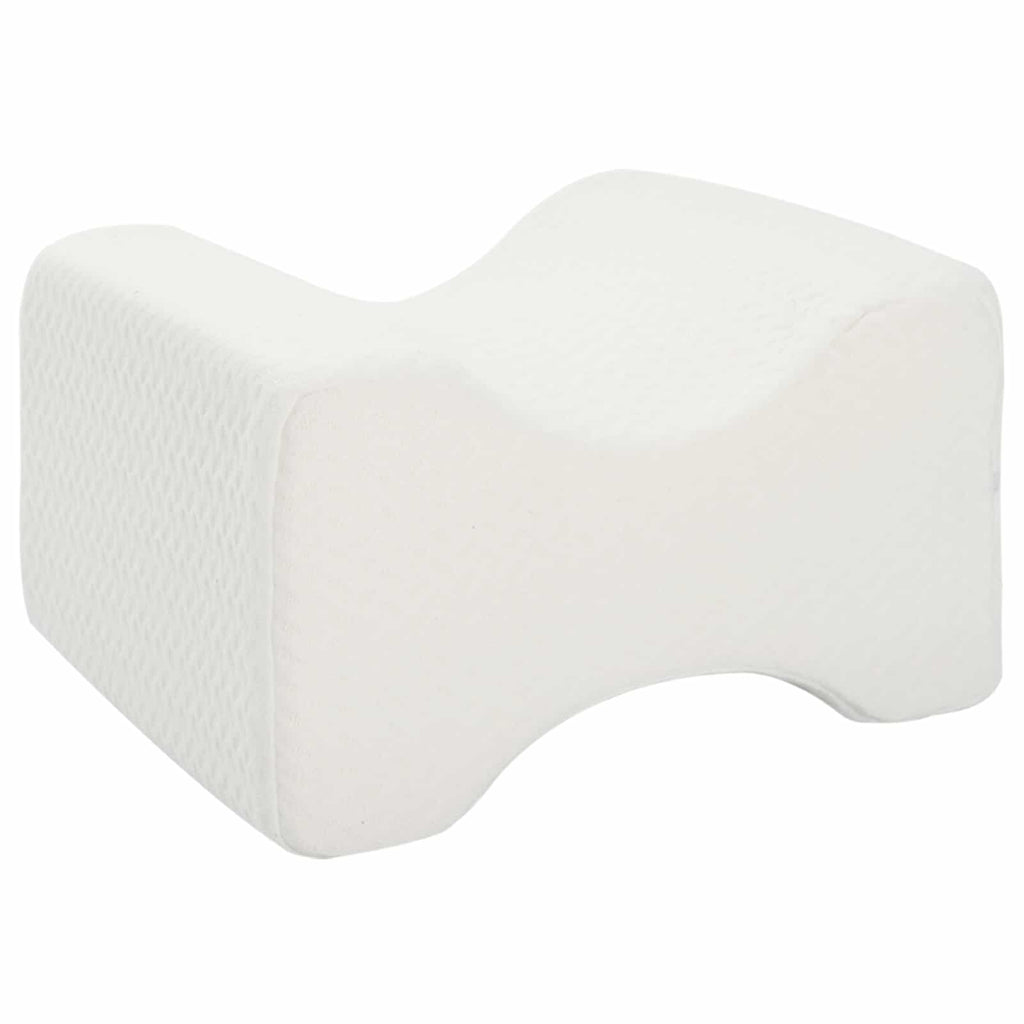 vidaXL Knee Pillow Weiß Memory-Schaum und Polyester 26 x 21,5 x 15 cm
