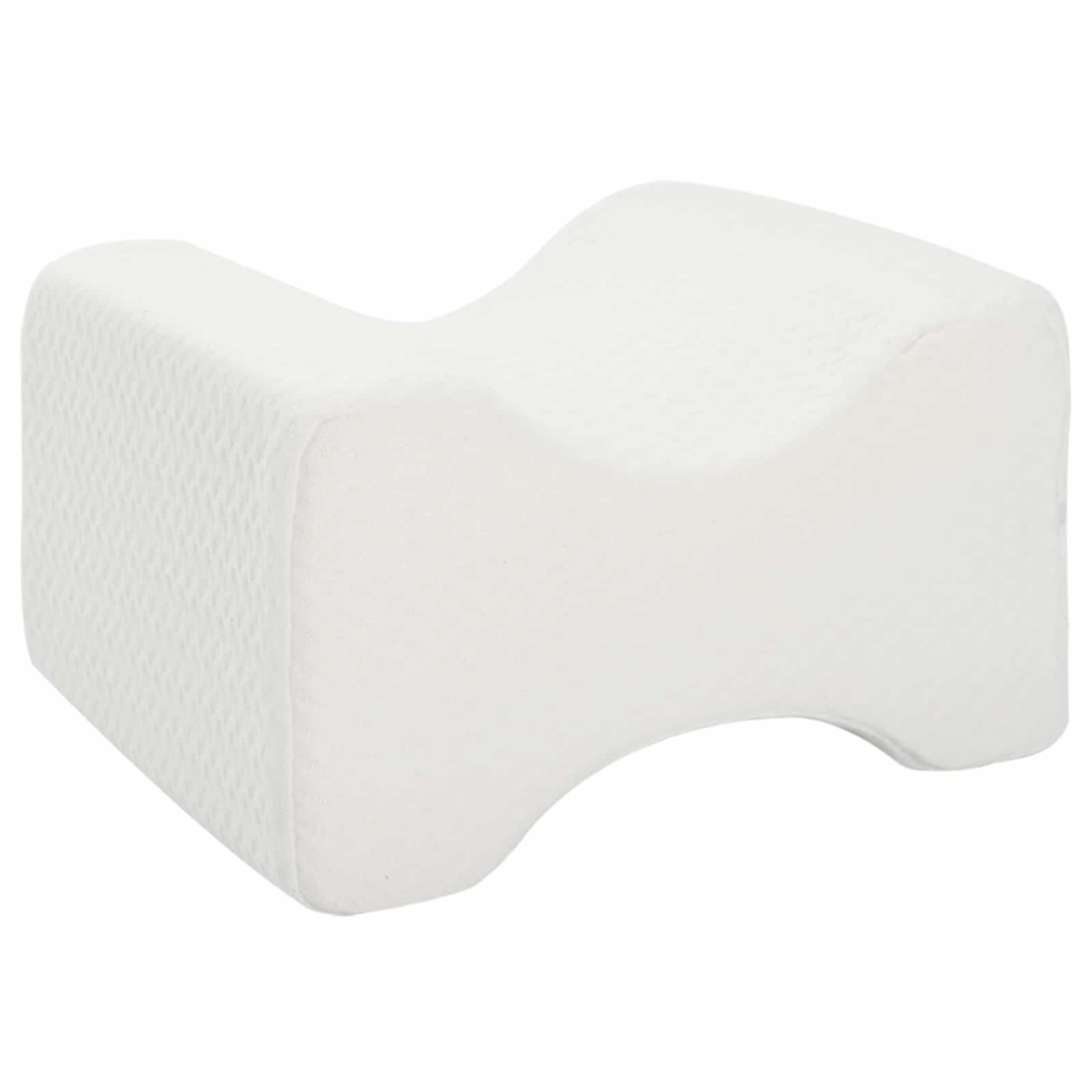 vidaXL Knee Pillow Weiß Memory-Schaum und Polyester 26 x 21,5 x 15 cm