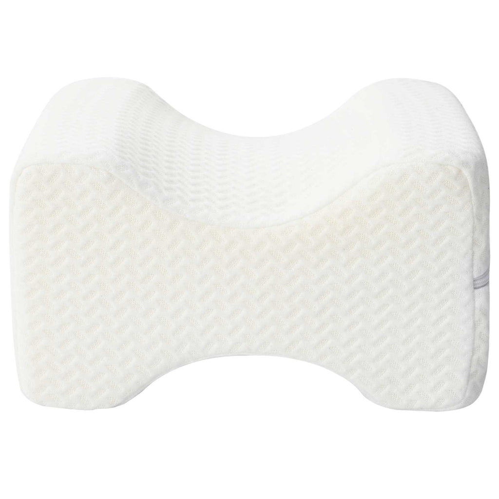 vidaXL Knee Pillow Weiß Memory-Schaum und Polyester 26 x 21,5 x 15 cm