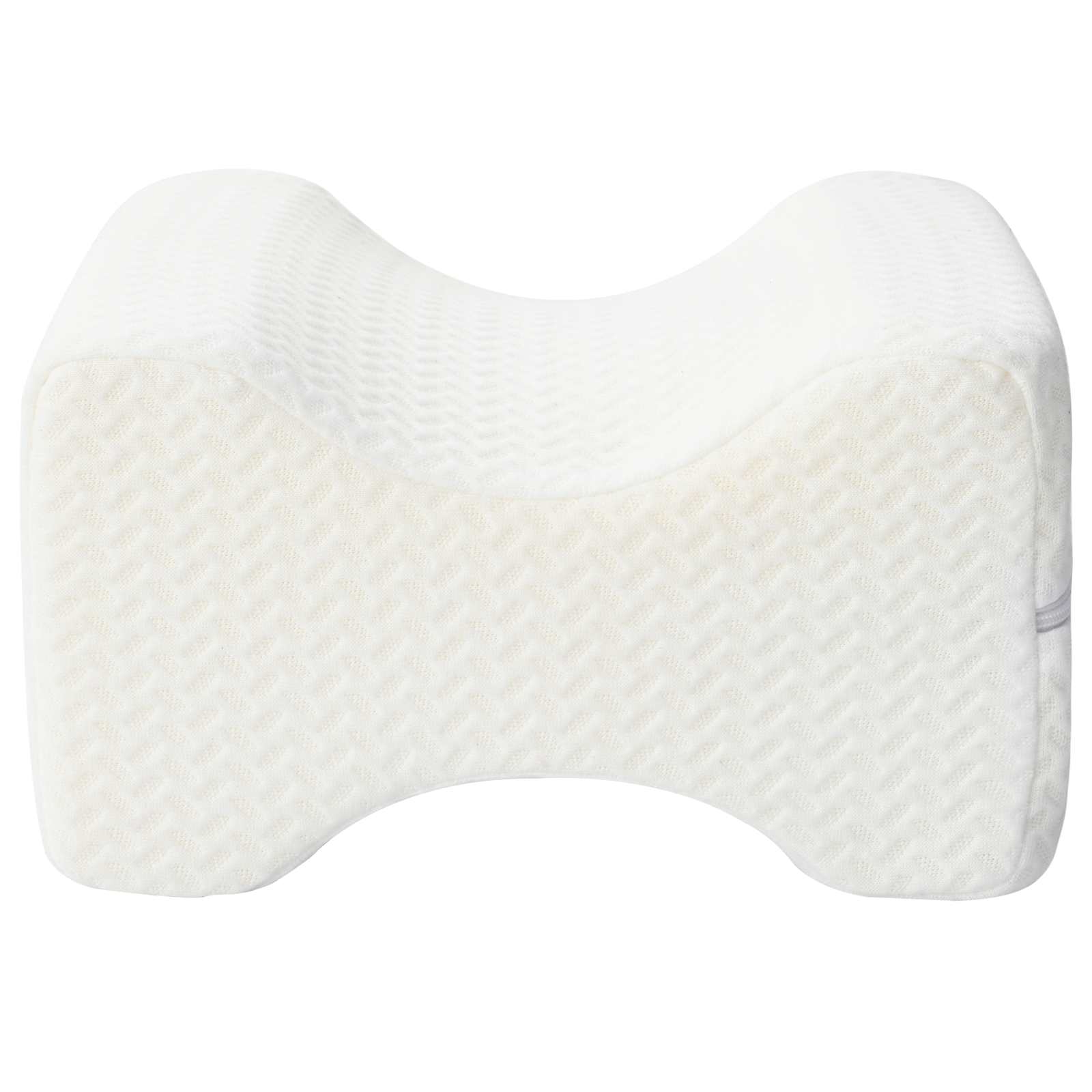 vidaXL Knee Pillow Weiß Memory-Schaum und Polyester 26 x 21,5 x 15 cm