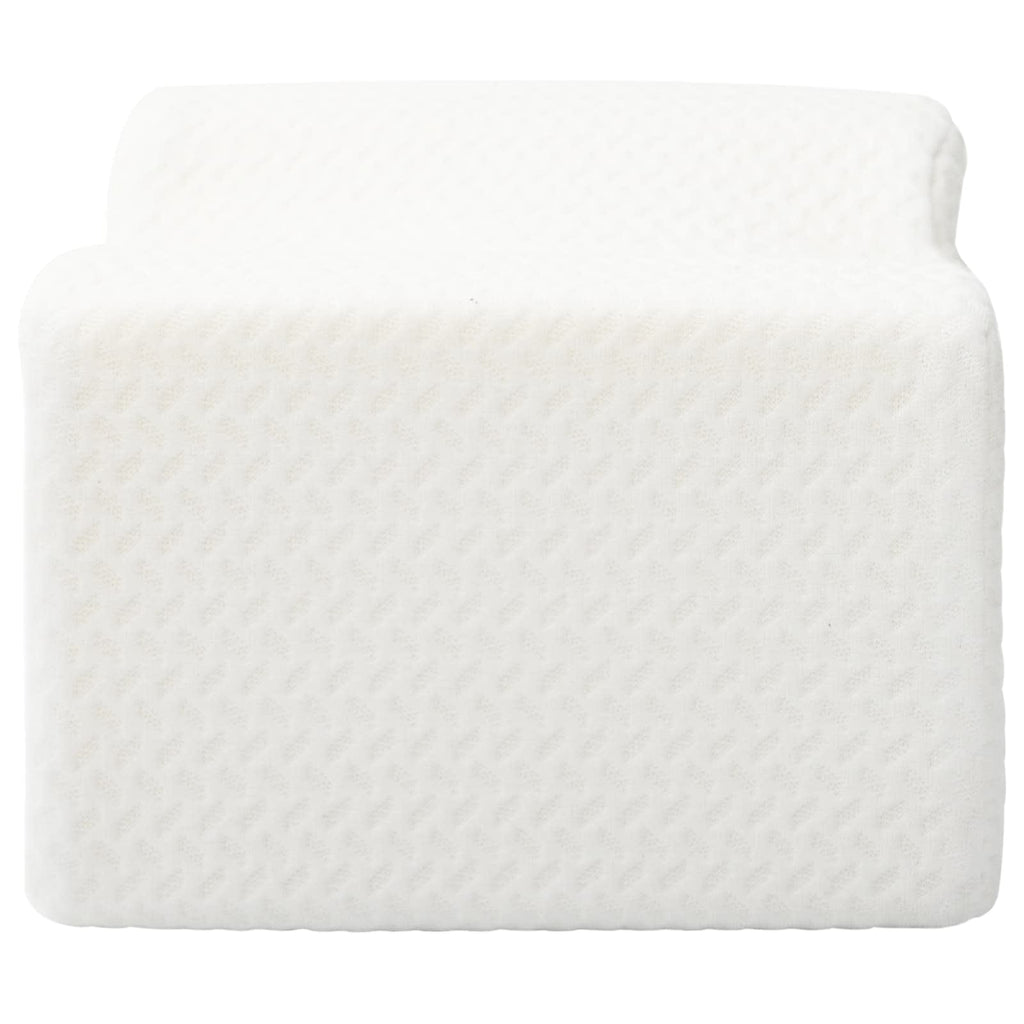 vidaXL Knee Pillow Weiß Memory-Schaum und Polyester 26 x 21,5 x 15 cm