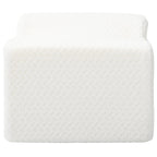 vidaXL Knee Pillow Weiß Memory-Schaum und Polyester 26 x 21,5 x 15 cm