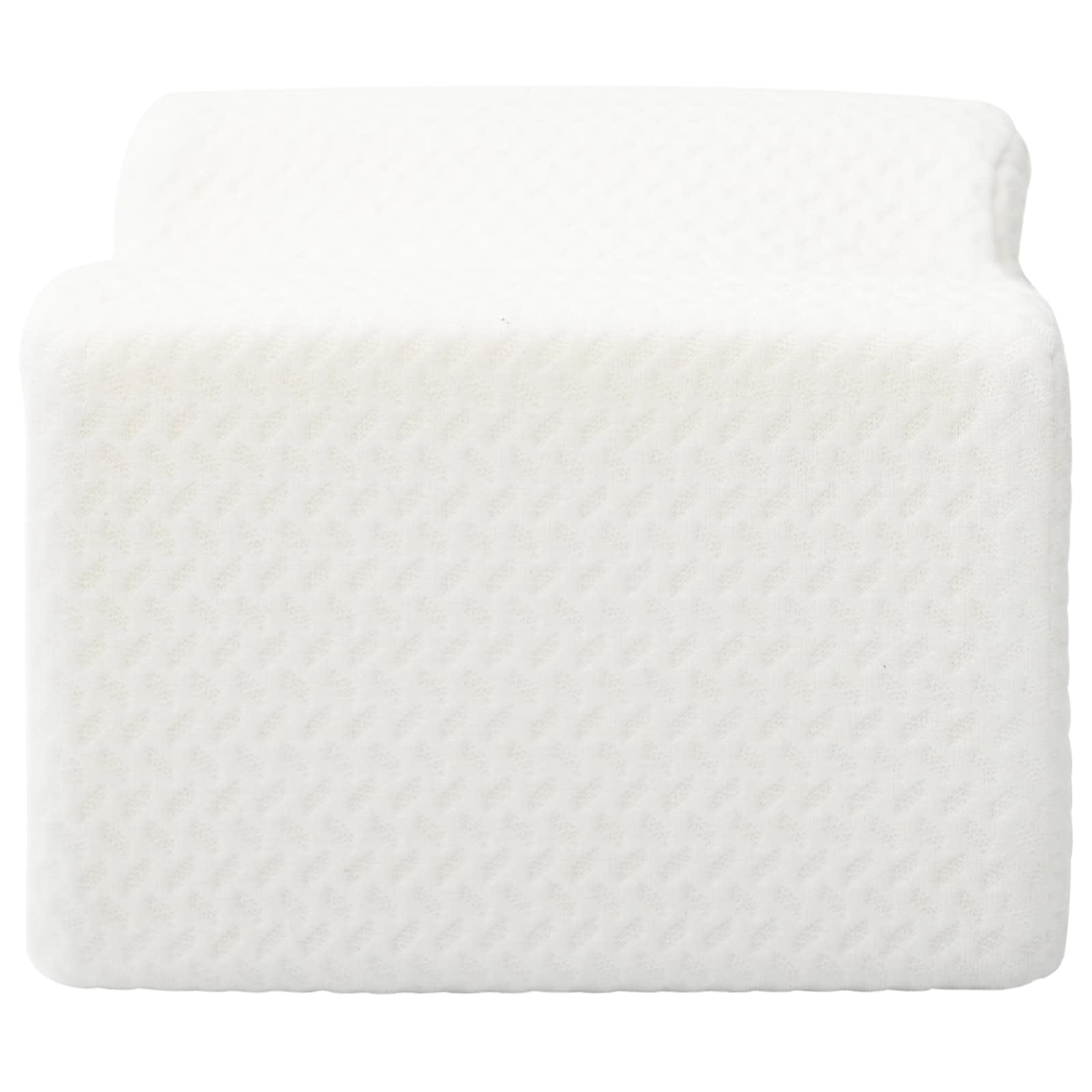 vidaXL Knee Pillow Weiß Memory-Schaum und Polyester 26 x 21,5 x 15 cm