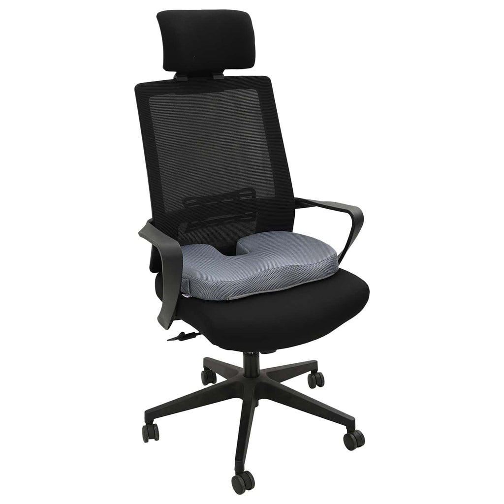 vidaXL Sitzkissen Einfarbig Grau 47 x 37 x 8 cm Viscoschaum
