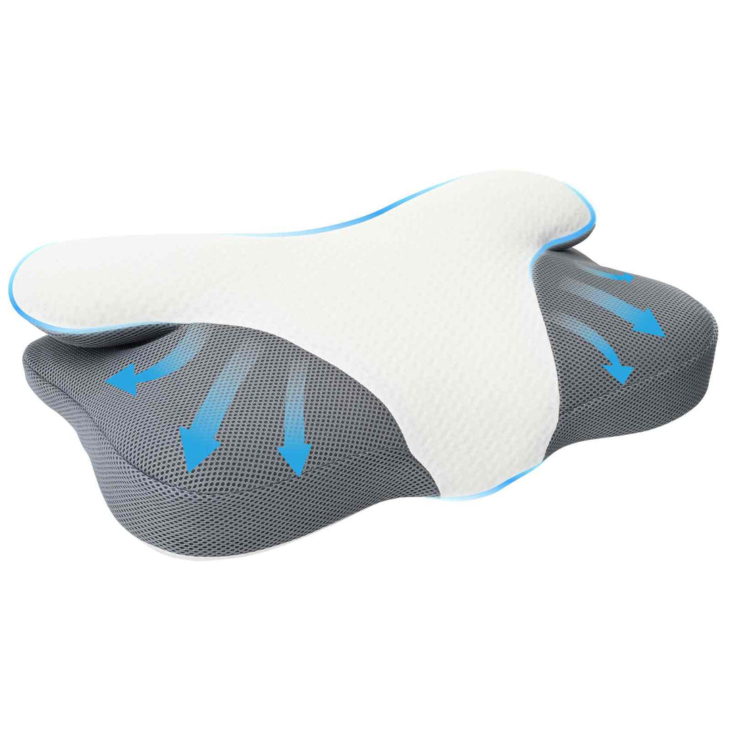 vidaXL Nackenkissen Weiß Viscoschaum 57 x 36 x 13 cm