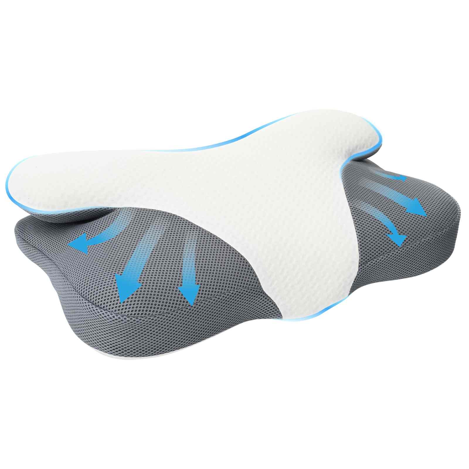 vidaXL Nackenkissen Weiß Viscoschaum 57 x 36 x 13 cm