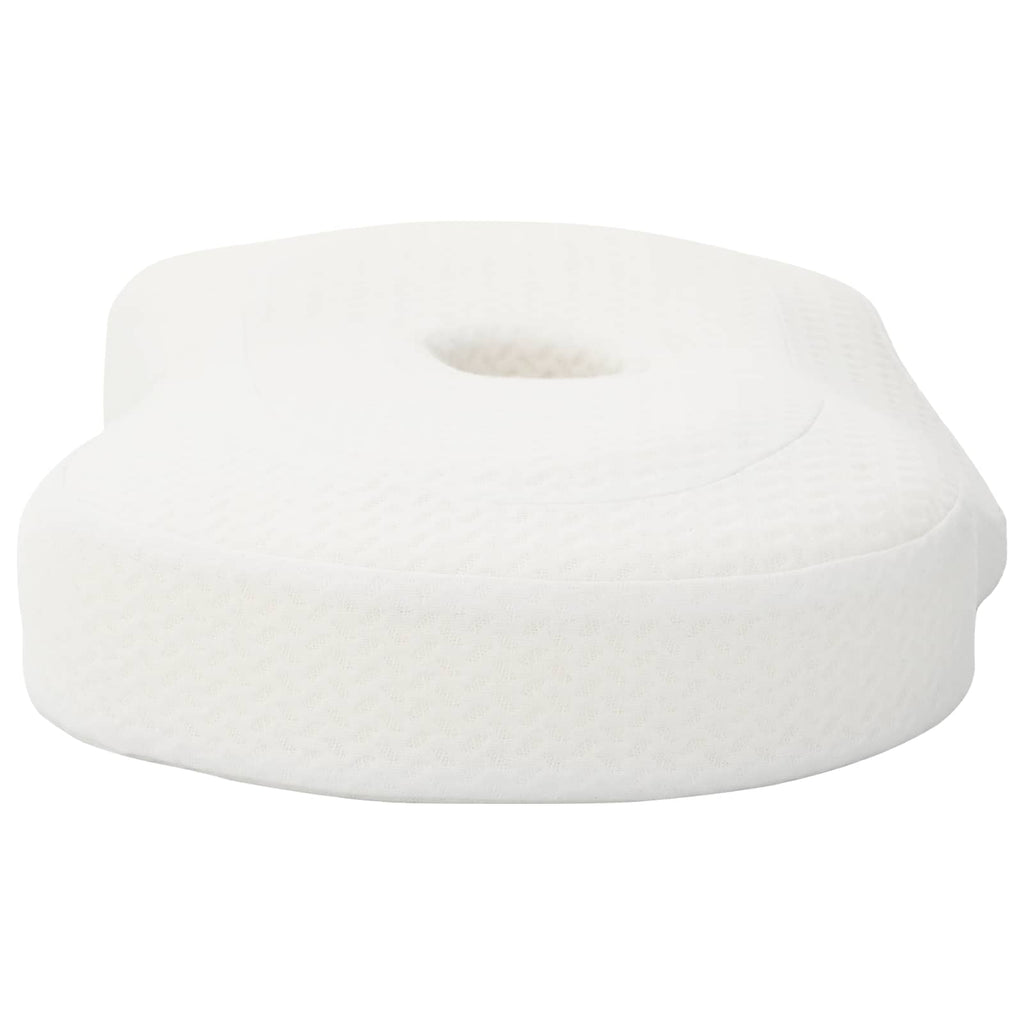 vidaXL Nackenstützkissen Einfarbig Weiß 53 x 35 x 11 cm Viscoschaum