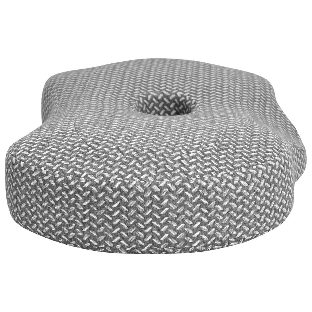 vidaXL Nackenstützkissen Grau 53 x 34,5 x 10,5 cm Viscoschaum