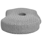 vidaXL Nackenstützkissen Grau 53 x 34,5 x 10,5 cm Viscoschaum
