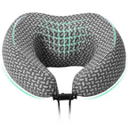 vidaXL Reisekissen für den Hals Grau 30 x 28 x 14 cm Polyester