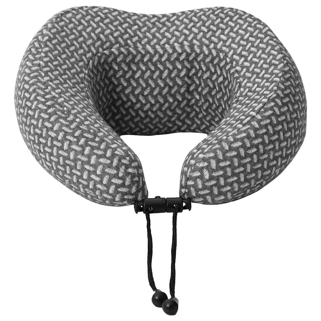 vidaXL Reisekissen für den Hals Grau 30 x 28 x 14 cm Polyester