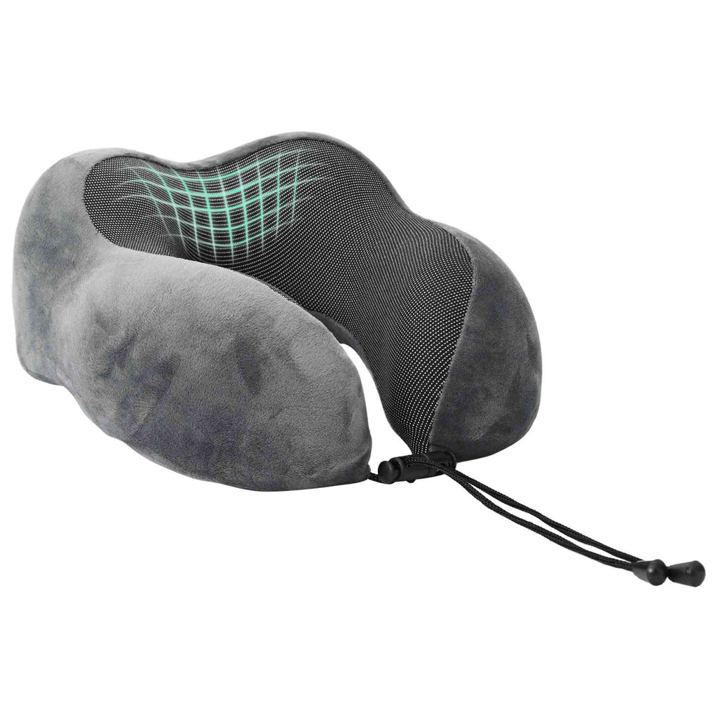 vidaXL Reisekissen für den Hals Grau 27 x 26 x 14 cm Viscoschaum