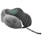 vidaXL Reisekissen für den Hals Grau 27 x 26 x 14 cm Viscoschaum