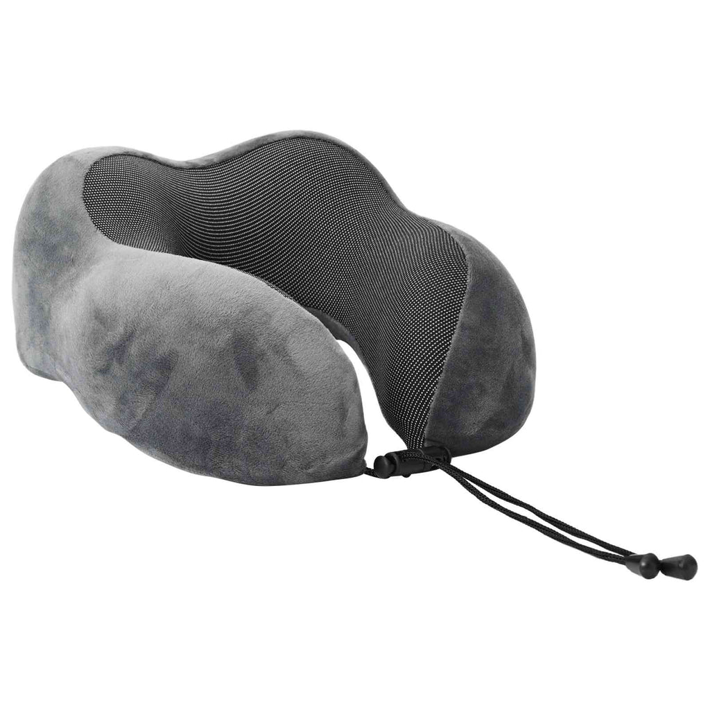 vidaXL Reisekissen für den Hals Grau 27 x 26 x 14 cm Viscoschaum