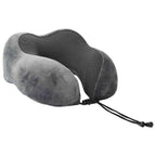 vidaXL Reisekissen für den Hals Grau 27 x 26 x 14 cm Viscoschaum