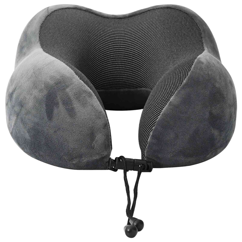vidaXL Reisekissen für den Hals Grau 27 x 26 x 14 cm Viscoschaum