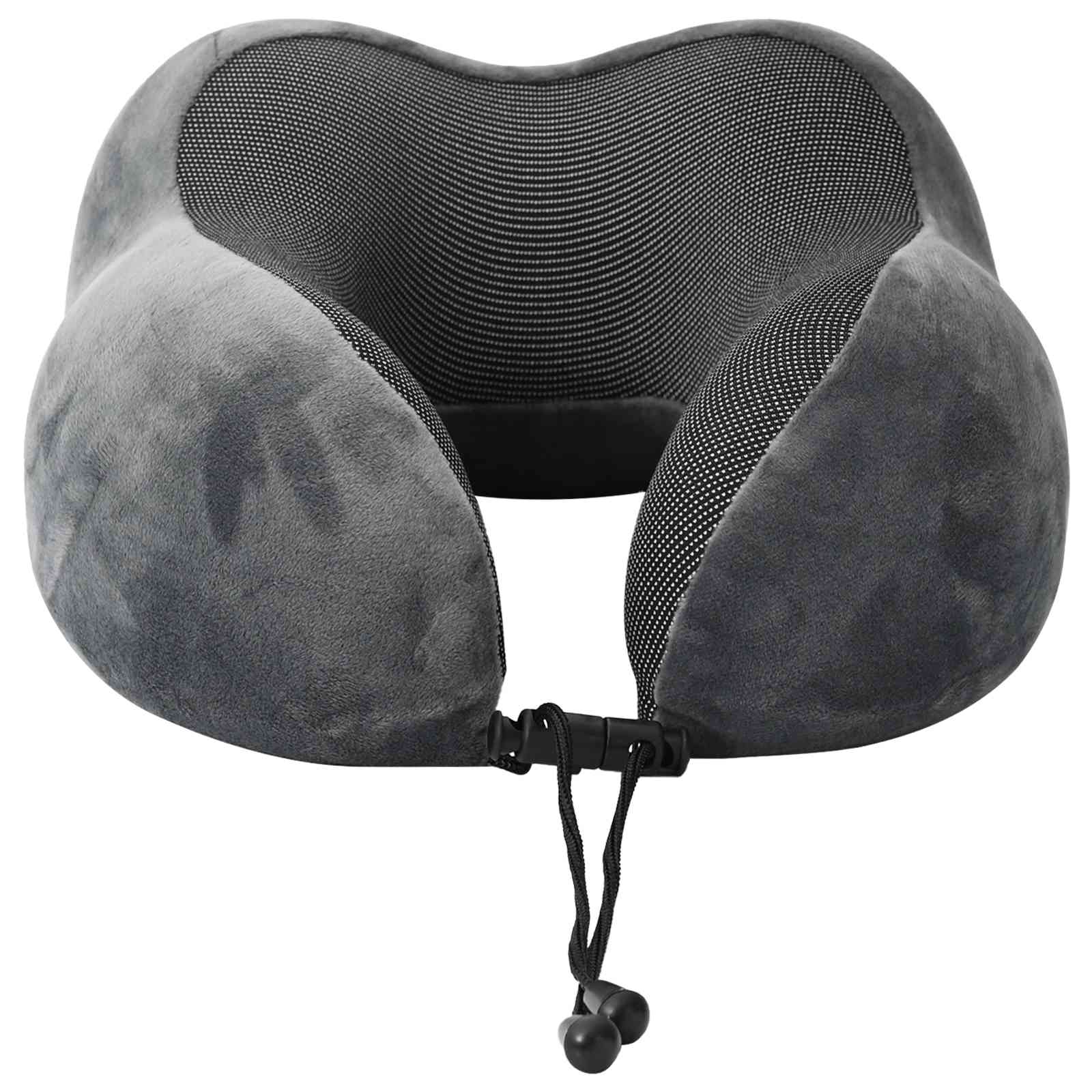 vidaXL Reisekissen für den Hals Grau 27 x 26 x 14 cm Viscoschaum