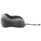 vidaXL Reisekissen für den Hals Grau 27 x 26 x 14 cm Viscoschaum