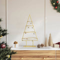 vidaXL Metall Weihnachtsbaum Gold 60 cm Pulverbeschichteter Stahl