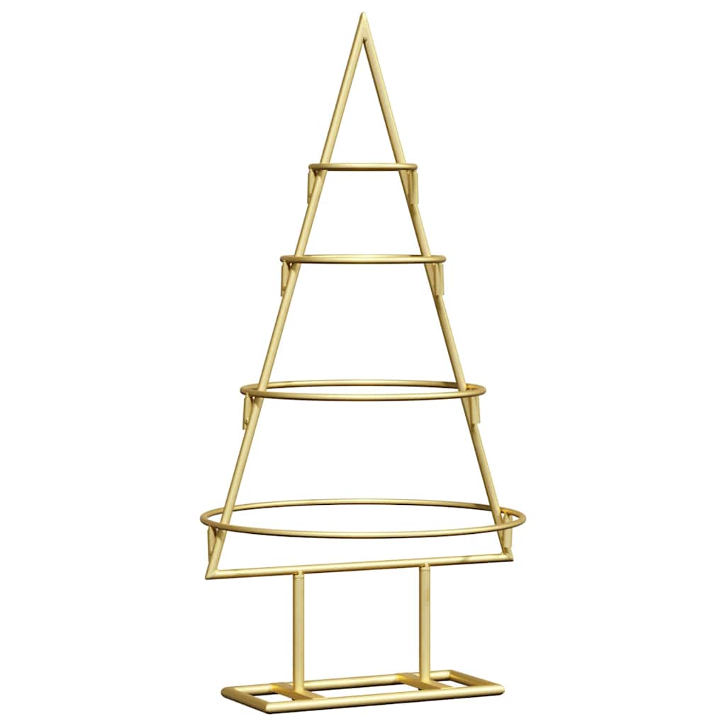 vidaXL Metall Weihnachtsbaum Gold 60 cm Pulverbeschichteter Stahl