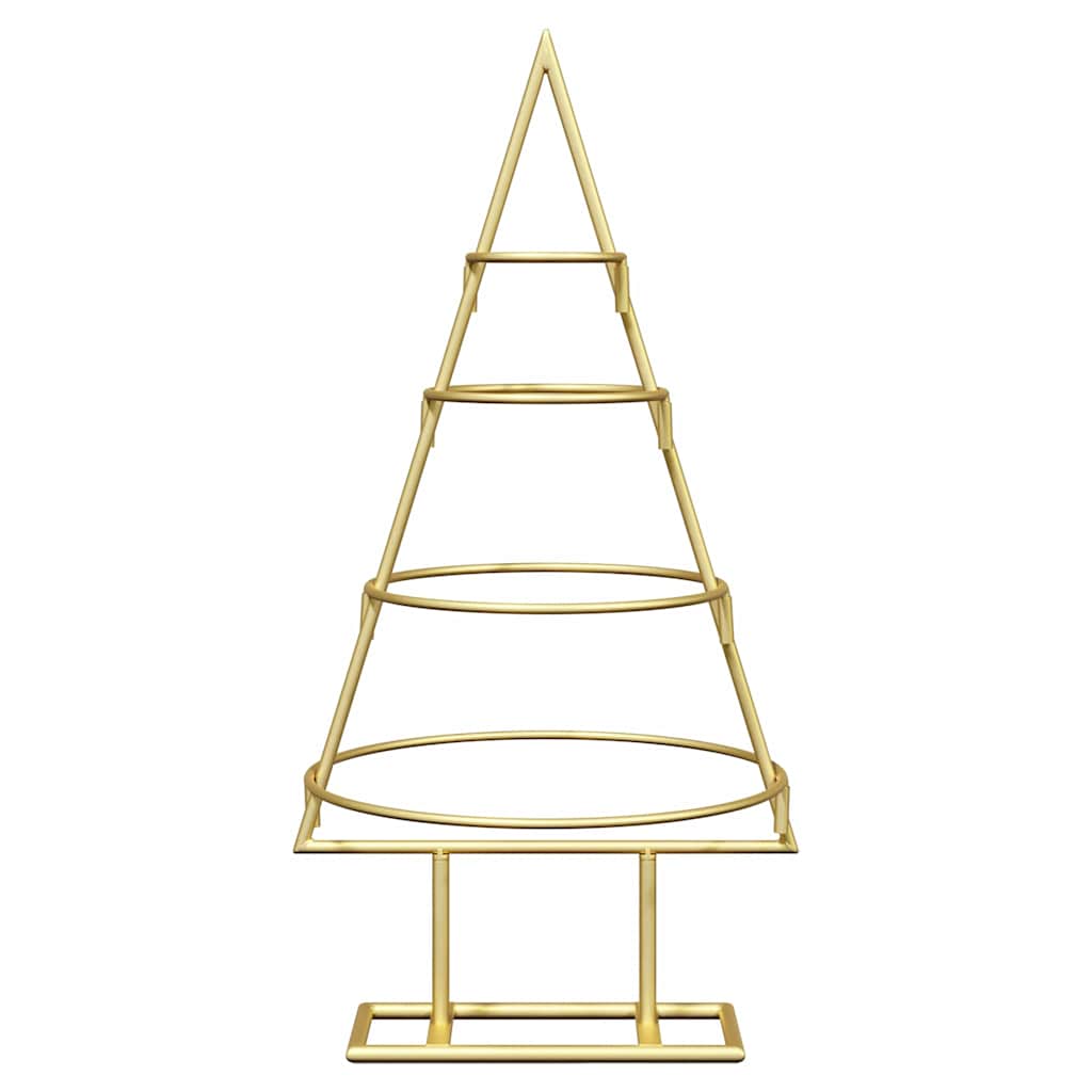 vidaXL Metall Weihnachtsbaum Gold 60 cm Pulverbeschichteter Stahl