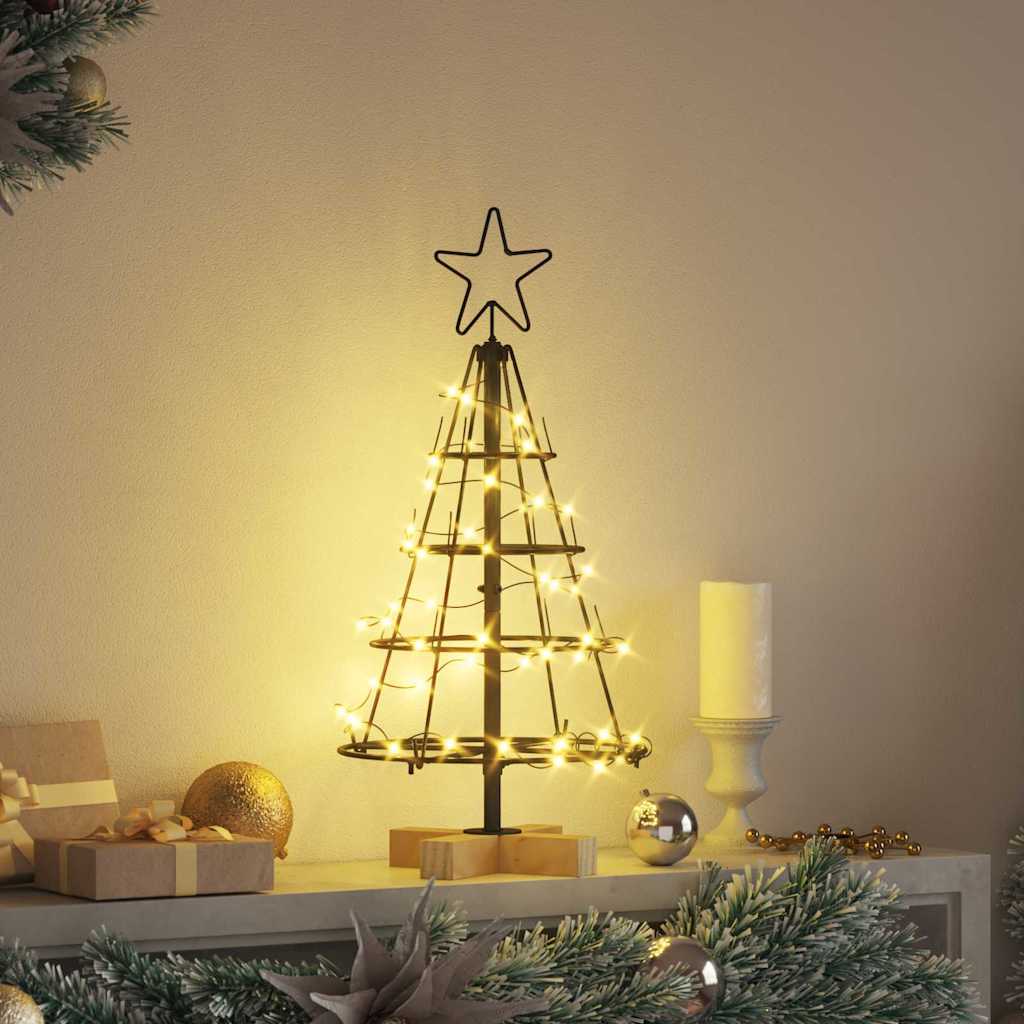vidaXL Weihnachtsdeko mit Ständer Schwarz 60 cm Stahl