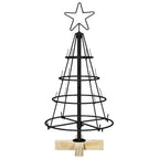 vidaXL Weihnachtsdeko mit Ständer Schwarz 60 cm Stahl