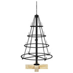 vidaXL Weihnachtsdeko mit Ständer Schwarz 60 cm Stahl