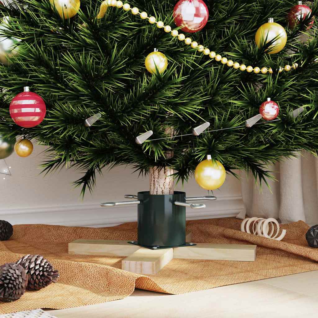 vidaXL Weihnachtsbaumständer Grün 50 x 50 x 16 cm Massives Kiefernholz