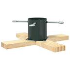 vidaXL Weihnachtsbaumständer Grün 50 x 50 x 16 cm Massives Kiefernholz