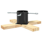 vidaXL Weihnachtsbaumständer 1.73 Schwarz 50 x 50 x 16 cm